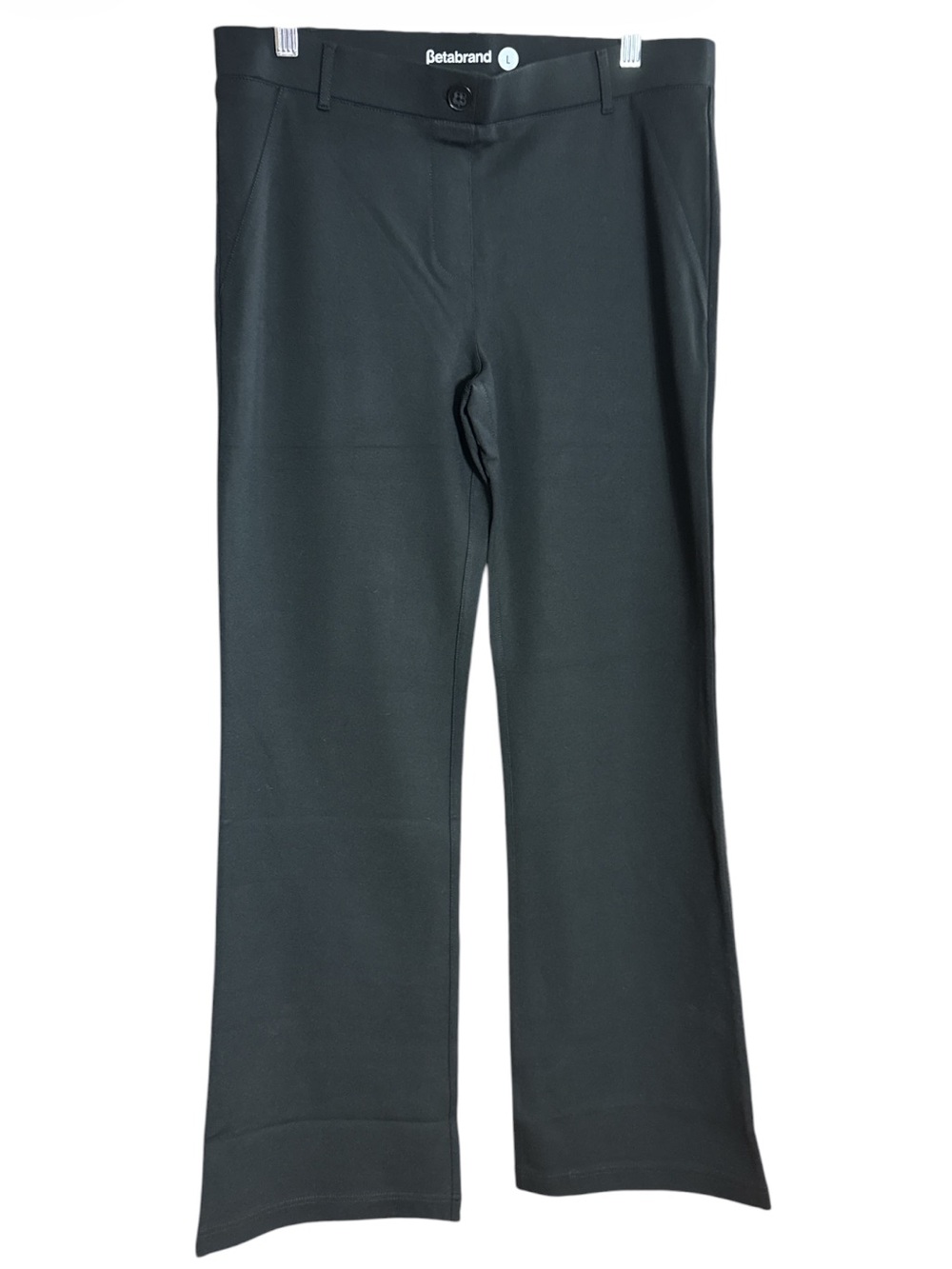 Betabrand Dress Pant Yoga Pants Bootcut Large NWT Black Pull On Stretch